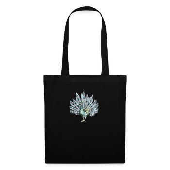 Peacock I Peacock Eye Motif with Peacock Feather - Tote Bag - black - Front