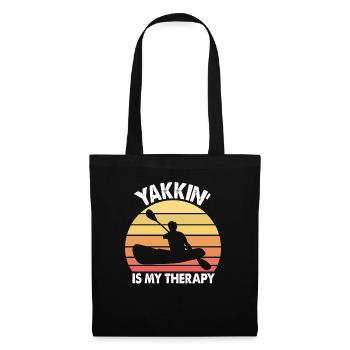 Yakkin Is My Therapy Kayaking Funny Kayak - Tote Bag - black - Front