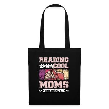 Maman mère lisant des livres - Sac en tissu - noir - Devant