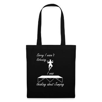 Ironic Saying Trampoline Jumping Trampolinist - Tote Bag - black - Front