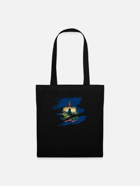 Vermont stolz geschenk - Stoffbeutel - Schwarz
