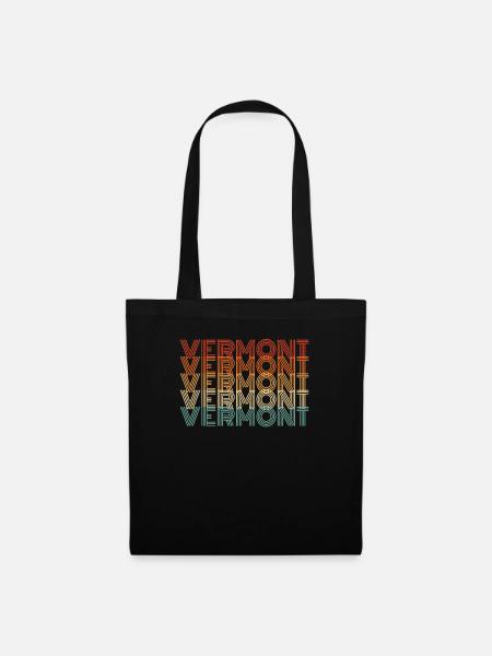 Vermont Bewohner Geschenk - Stoffbeutel - Schwarz