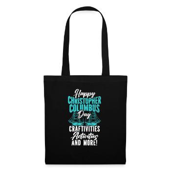Joyeux Christopher Columbus Day Italo-Américain - Sac en tissu - noir - Devant