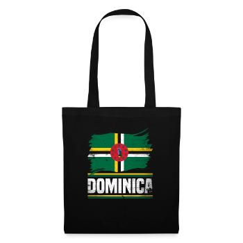 Dominique Dominique Drapeau dominicain - Sac en tissu - noir - Devant