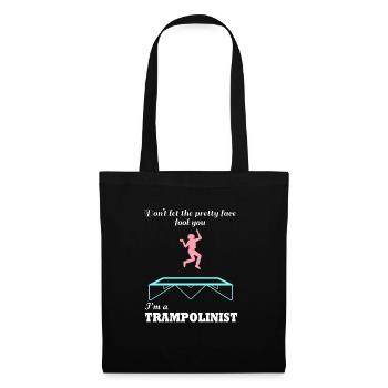 Trampolinist Funny Saying Trampoline Jumping - Tote Bag - black - Front