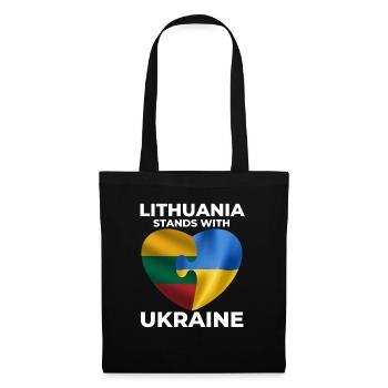 Lithuania supports Ukraine - Tote Bag - black - Front