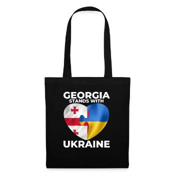 Georgia supports Ukraine - Tote Bag - black - Front