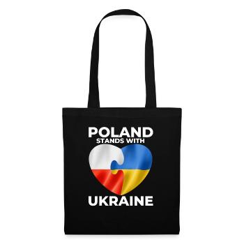 Poland supports Ukraine - Tote Bag - black - Front