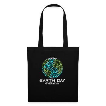 Earth Day Everyday - Stoffbeutel - Schwarz - Vorne