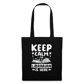 Keep calm the librarian is here - Tote Bag - black - Front