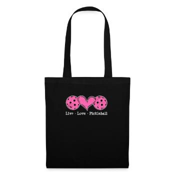 Live Love Pickleball Funny Pickleball Player Women - Tote Bag - black - Front