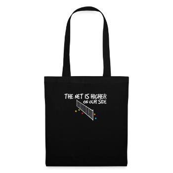 The Net Is Higher On Our Side Funny Pickleball Pla - Tote Bag - black - Front