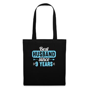 Best Husband Since 9 Years 9th Wedding Day - Stoffbeutel - Schwarz - Vorne