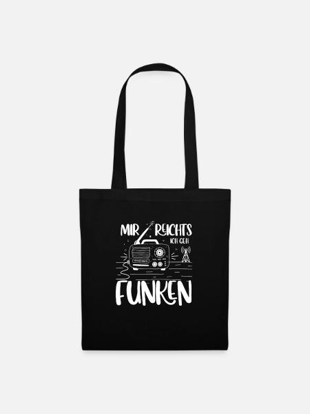 Funker Spruch Funken - Funker Geschenk - Stoffbeutel - Schwarz