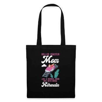 Roller Coaster Mom Mother Roller - Stoffbeutel - Schwarz - Vorne