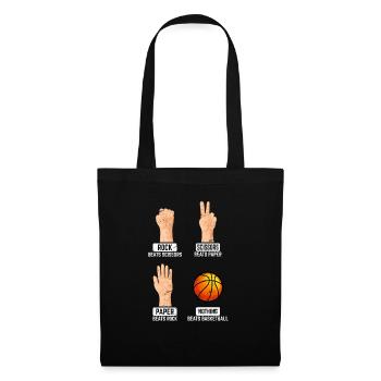 Rock Paper Scissors Nothing Beats Basketball Playe - Stoffbeutel - Schwarz - Vorne