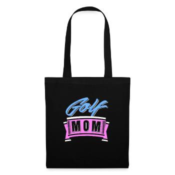 Golf Mom Awesome Retro Golfing T-Shirt Present - Tote Bag - black - Front