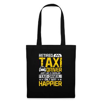 Retired happy taxi driver - Tote Bag - black - Front