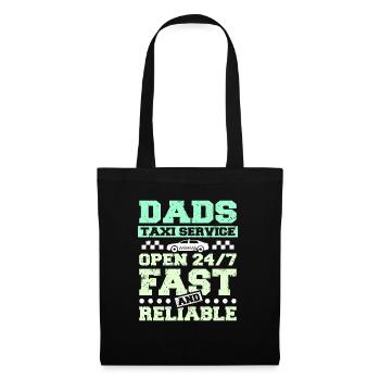 Dads taxi service - Tote Bag - black - Front
