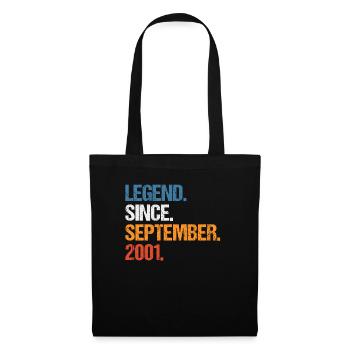 Légende depuis septembre 2001 Anniversaire - Sac en tissu - noir - Devant