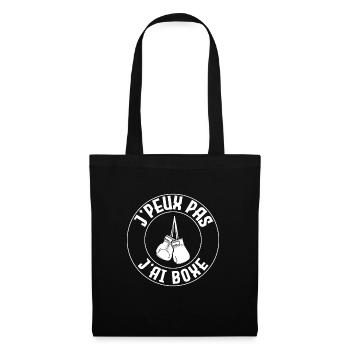 J'peux pas j'ai boxe - Sac en tissu - noir - Devant