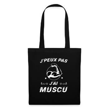 J peux pas j ai muscu - Sac en tissu - noir - Devant