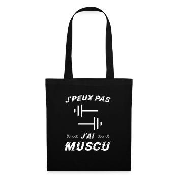 J peux pas j ai muscu - Sac en tissu - noir - Devant