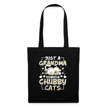 Grand-mère qui aime les chats potelés - Sac en tissu - noir - Devant