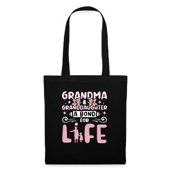 Grand-mère et petite-fille un lien pour la vie - Sac en tissu - noir - Devant