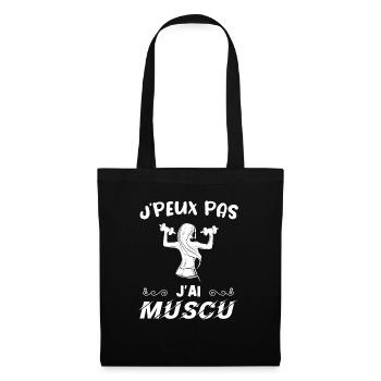 J peux pas j ai muscu - Sac en tissu - noir - Devant