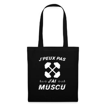 J peux pas j ai muscu - Sac en tissu - noir - Devant