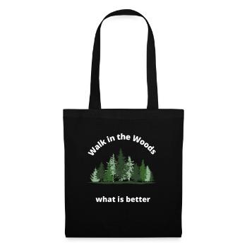 Hiking in the forest - Tote Bag - black - Front