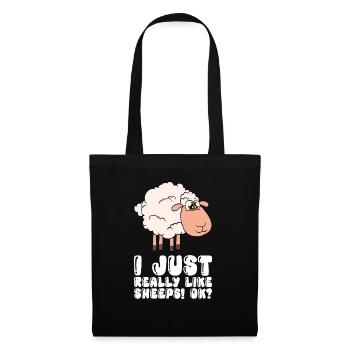 I like sheep Simply Very - Tote Bag - black - Front