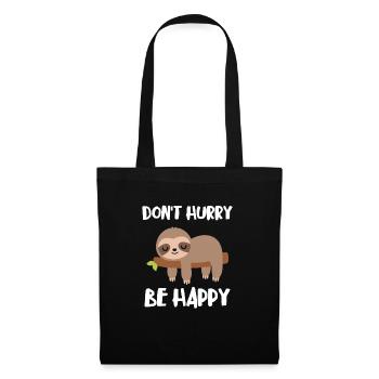 Dont Hurry Be Happy Sloth Sleep Shirt Nightgown - Tote Bag - black - Front