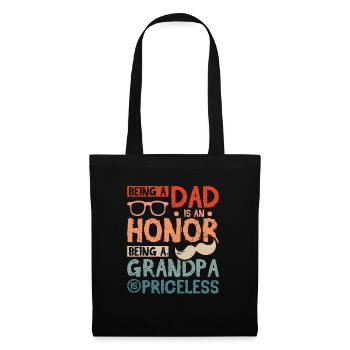 Being a grandpa is priceless - Tote Bag - black - Front