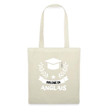 diplômé en anglais. - Sac en tissu - nature - Devant