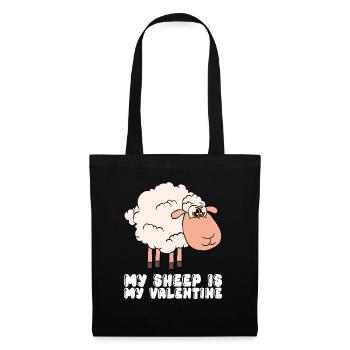 My sheep is my Valentine - Tote Bag - black - Front