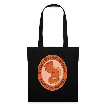 Thinking About Chipmunks Forest Animal Cute - Tote Bag - black - Front