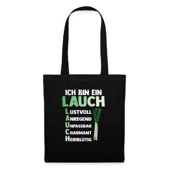 Lauch - Stoffbeutel - Schwarz - Vorne