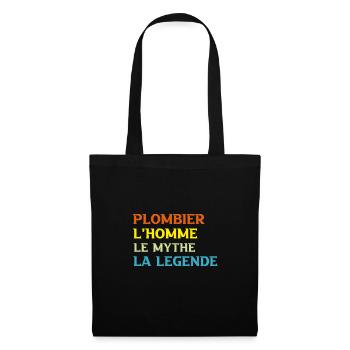 plombier homme mythe légende humour plomberie - Sac en tissu - noir - Devant