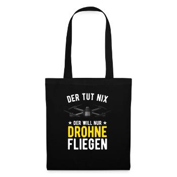 Der Tut Nix Der Will Nur Drohne Fliegen Drohnen - Stoffbeutel - Schwarz - Vorne