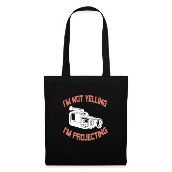 Je ne crie pas, je projette du théâtre drôle - Sac en tissu - noir - Devant