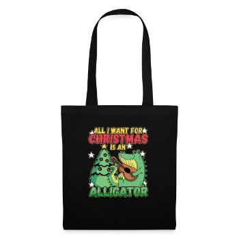 Christmas Design for a Xmas Alligator Lover - Tote Bag - black - Front