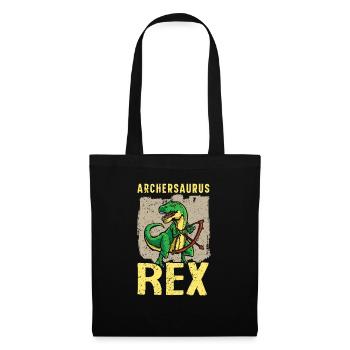 Archersaurus Rex Archer Tir à l’arc Dino Dinosaure - Sac en tissu - noir - Devant