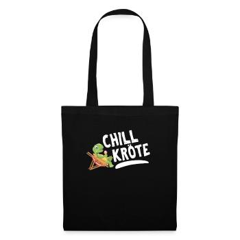 Chill Toad | Drôle de refroidisseur de tortue - Sac en tissu - noir - Devant