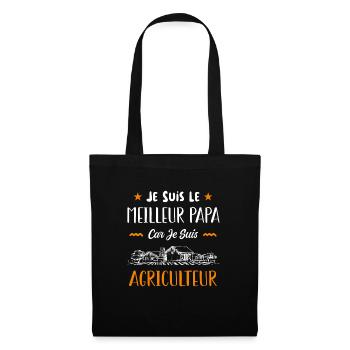 je suis le meilleur papa car je suis agriculteur. - Sac en tissu - noir - Devant