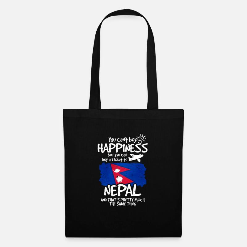 Nepal - Stoffbeutel - Schwarz