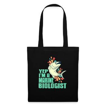 Yep I'm A Marine Biologist Retro Designs Present - Stoffbeutel - Schwarz - Vorne