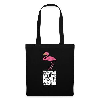 Drôles de graphismes flamants roses - Sac en tissu - noir - Devant
