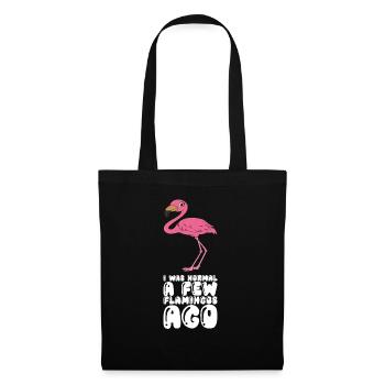 Drôles de graphismes flamants roses - Sac en tissu - noir - Devant